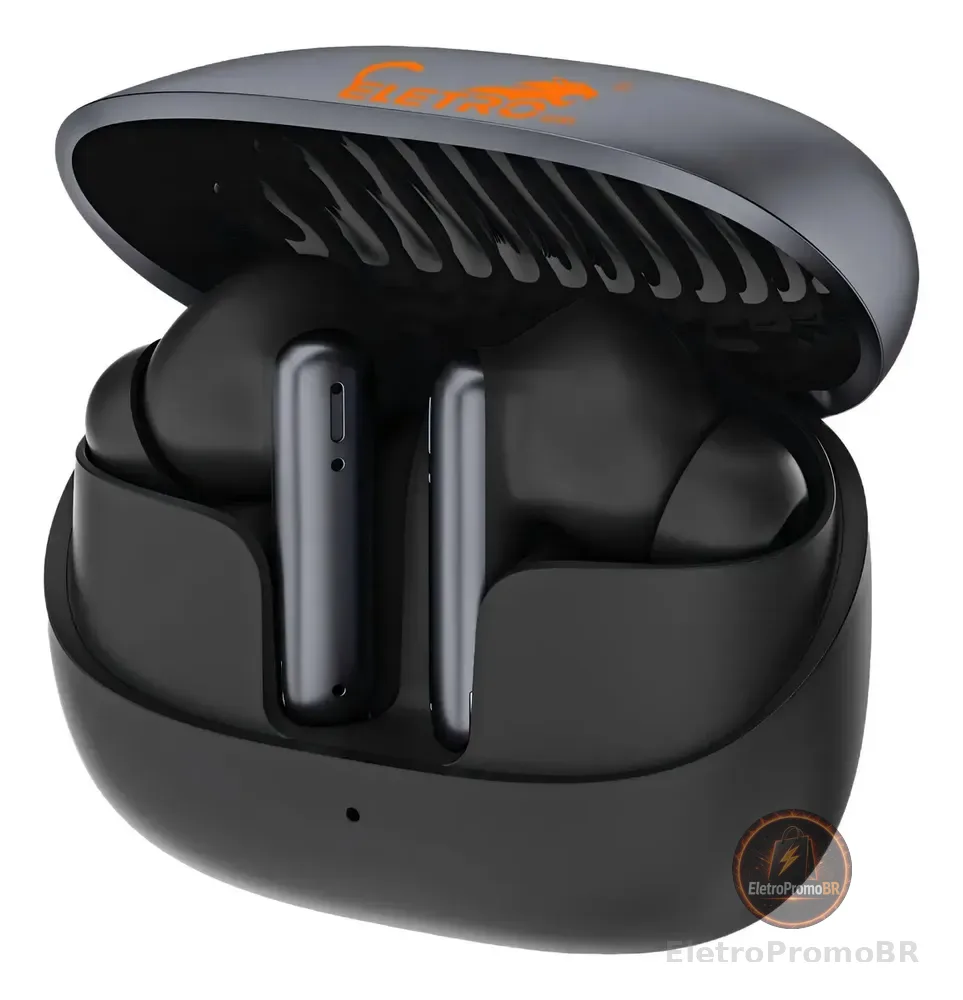 Fone De Ouvido Sem Fio Eletro mex J-87pro Tws Bluetooth 6.0, 40 Horas De Reprodução, à prova d'água IPX8, Com Microfone, Para TV, Smartphone, Laptop, Computador E Esportes Preto