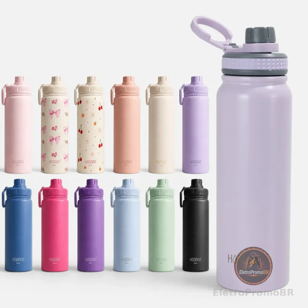 Garrafa Térmica 800ml Inox Fitness Academia Haddra