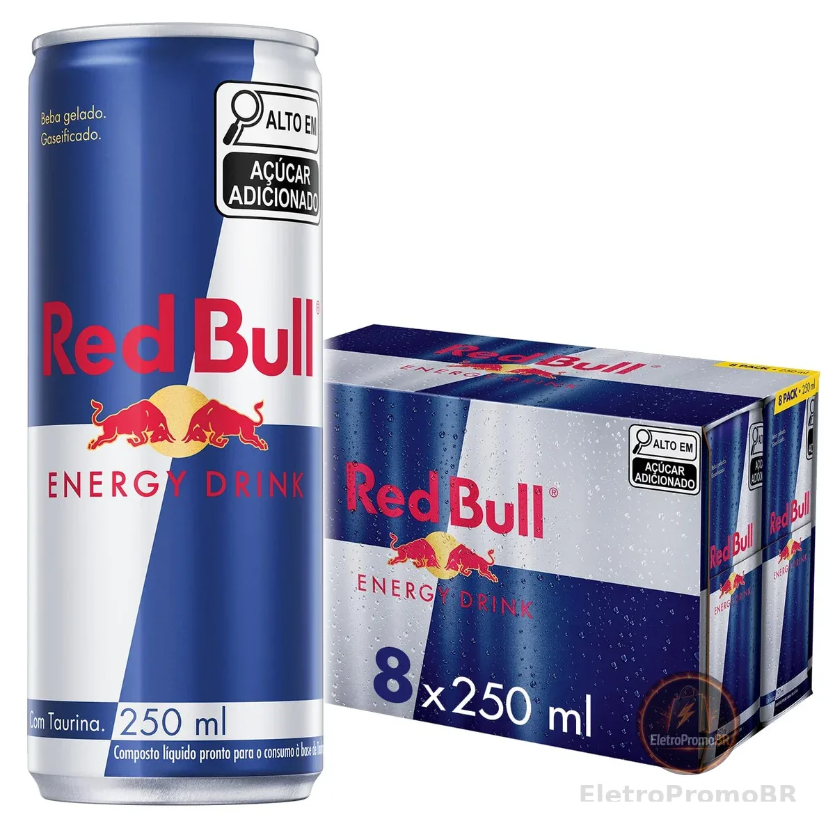 Red Bull Energético, Energy Drink, 250ml, 8 latas