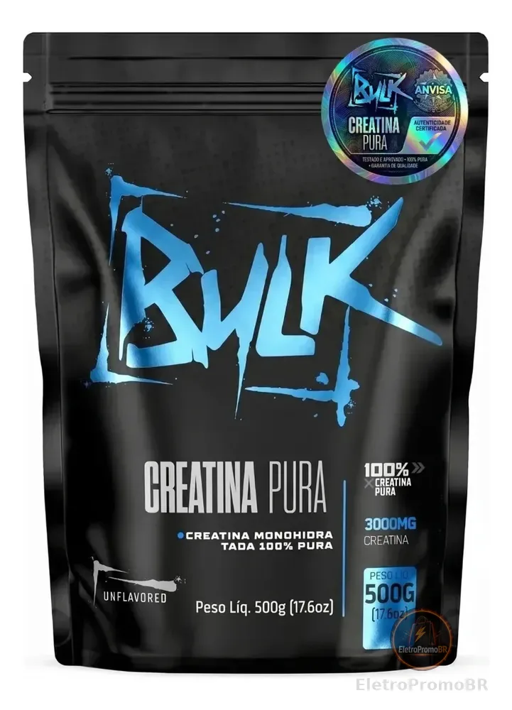 Creatina Pura Monohidratada 500g Bulk Nutrition
