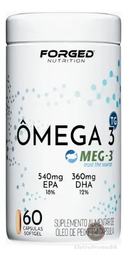 Ômega 3 Tg Meg-3 18/12 Alta Concentração Epa 540mg Dha 360mg 60 Cápsulas Forged Nutrition