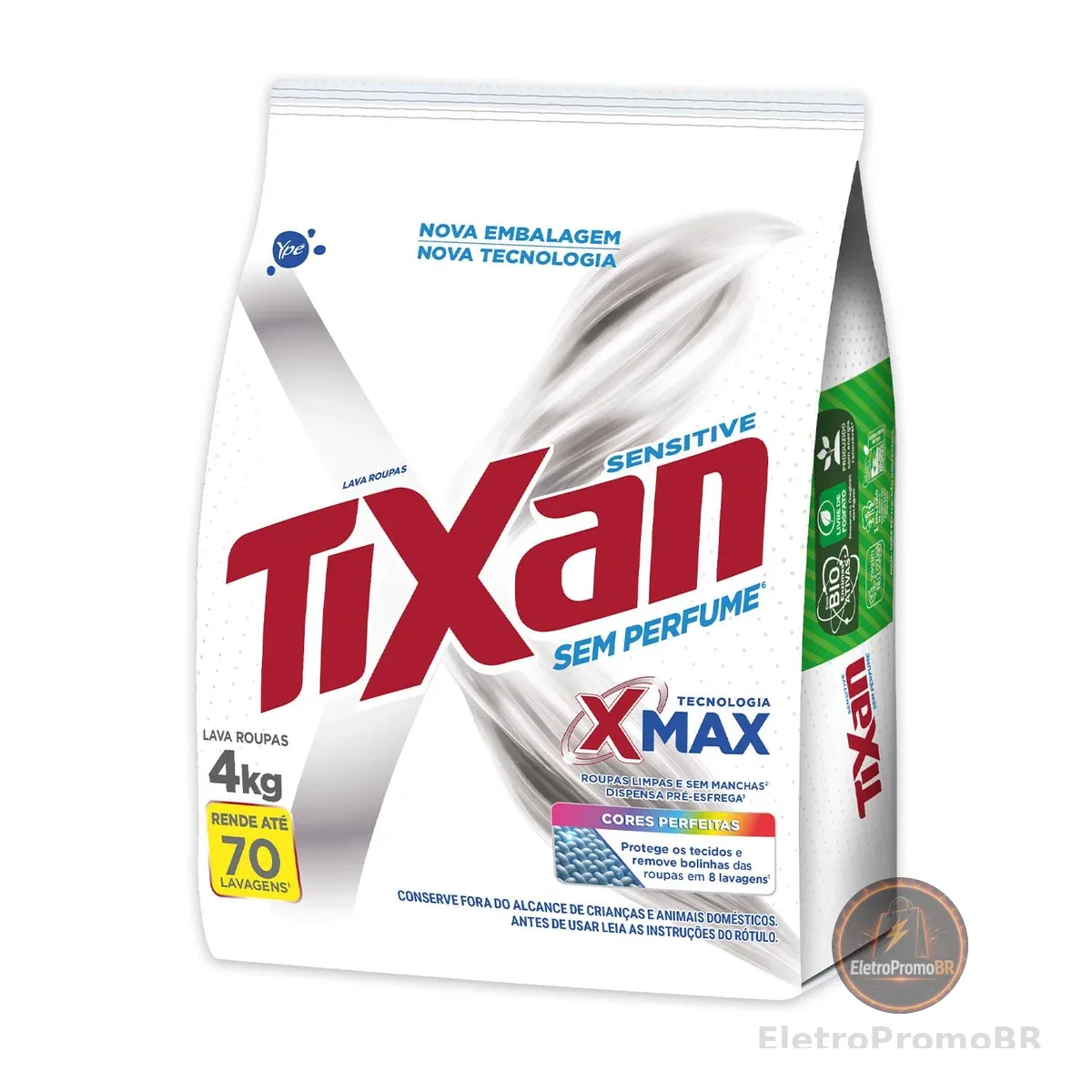 Ypê Lava Roupas em Pó Tixan Sensitive Sachê 4Kg