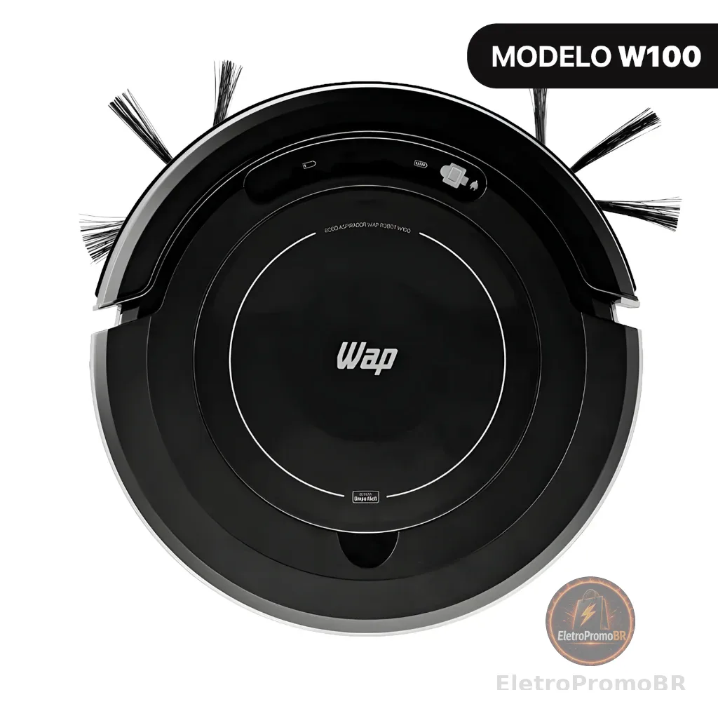 Aspirador de Pó Robô WAP Robot W100 3 em 1 Antiqueda Bivolt 17W