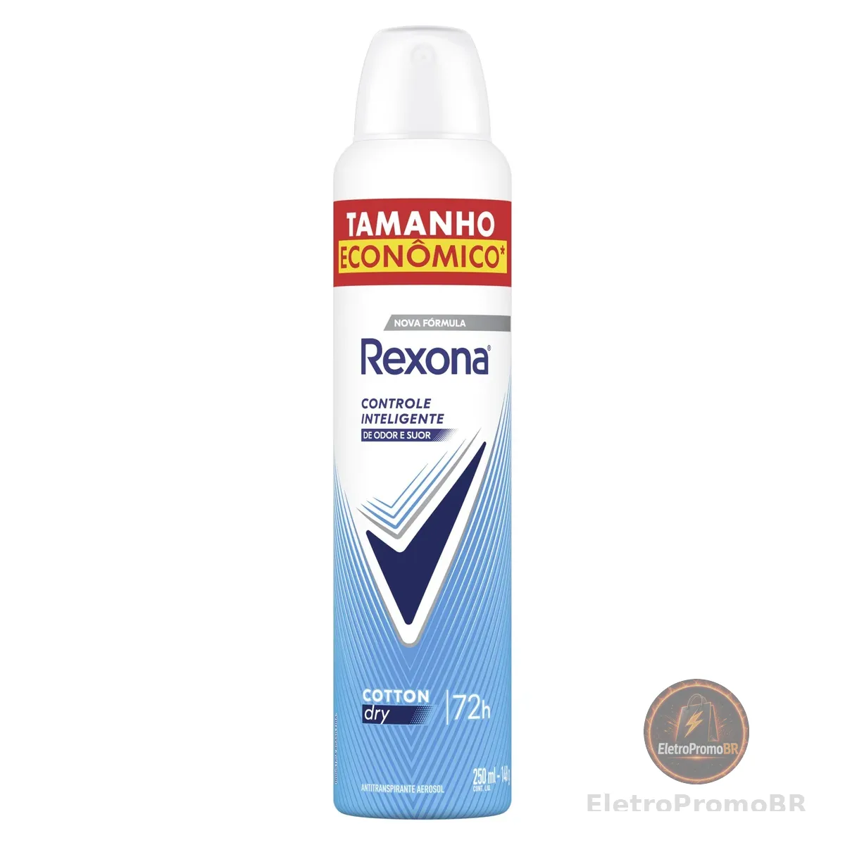 Rexona Antitranspirante Aerossol Cotton Dry 250 ML, Leve Mais Pague Menos, Embalagem Pode Variar