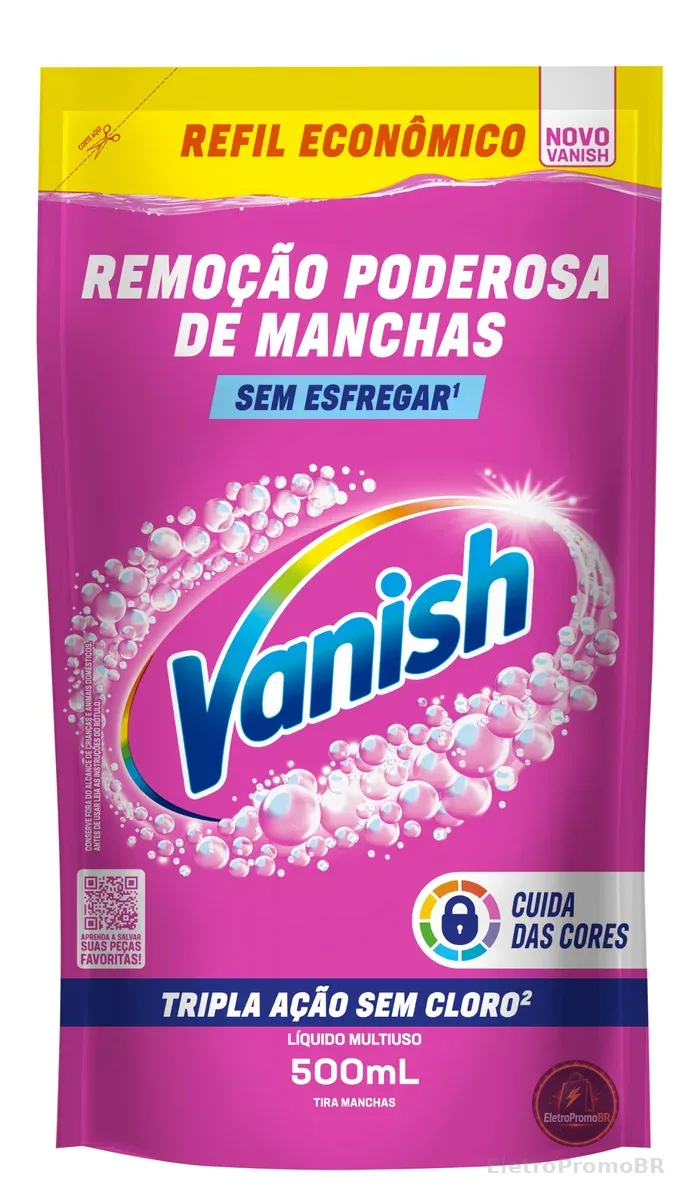 Tira Manchas Vanish Líquido Multiuso para roupas coloridas Refil Econômico 500ml