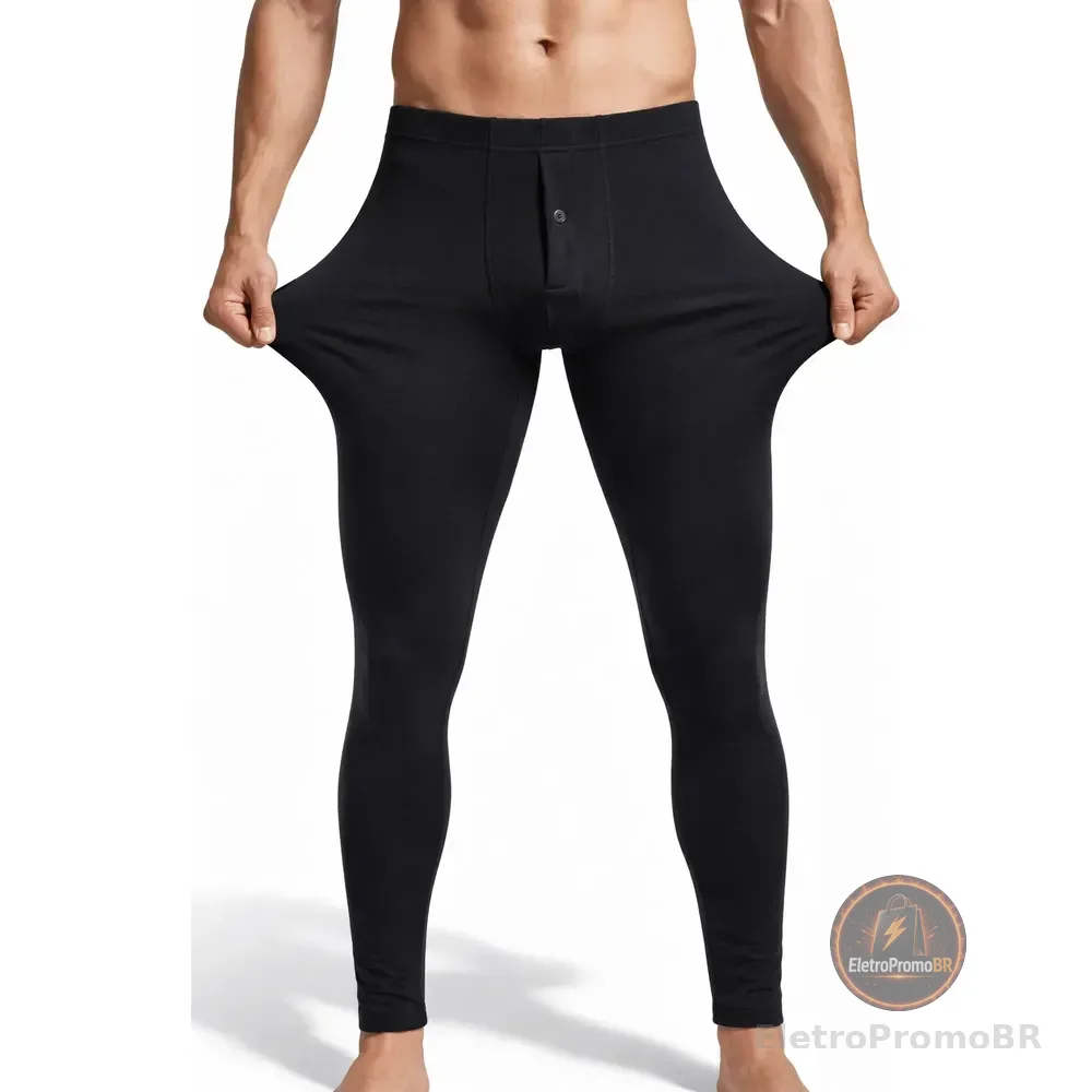 Calça Térmica Masculina Inverno Flanelada Segunda Pele Frio