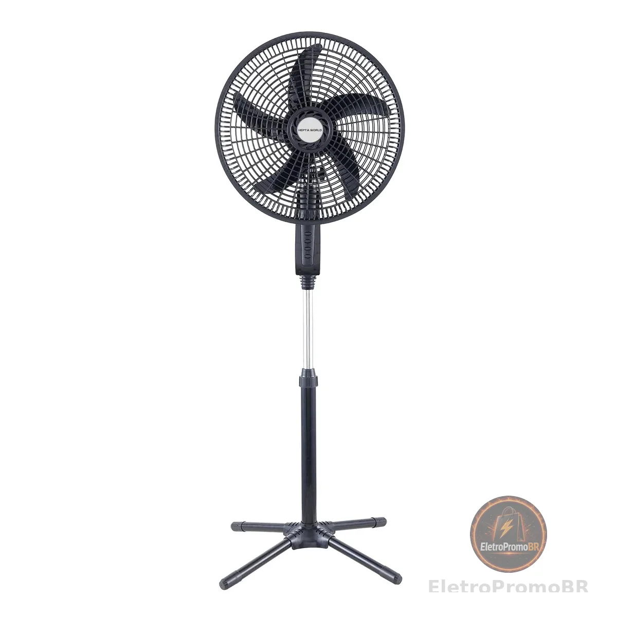HEPTA WORLD Ventilador de Coluna, Resfriamento, Silencioso, Design Slim para Casa Escritório (PRETO, 110V, 101)