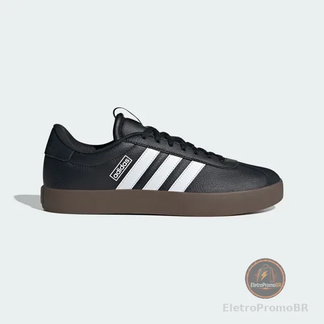 Tênis Masculino Vl Court 3.0 adidas Preto/branco Liso 40 Br