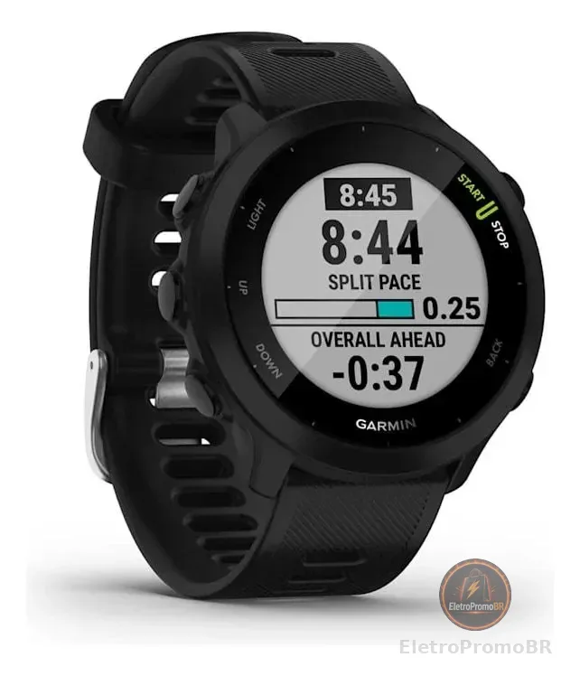 Relógio Garmin Forerunner 55 Monitor Cardíaco E Gps Preto