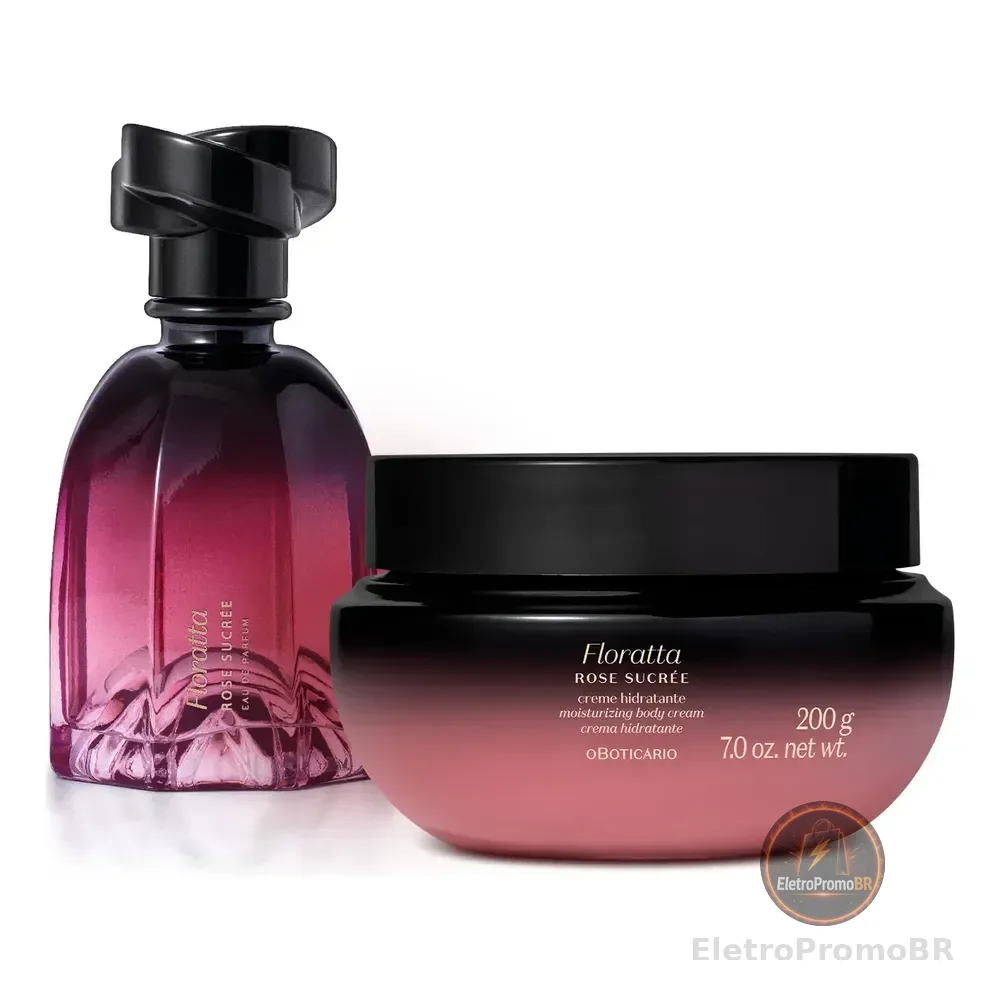 Combo Floratta Rose Sucrée: Eau De Parfum 75ml + Creme Hidratante Desodorante Corporal 200g