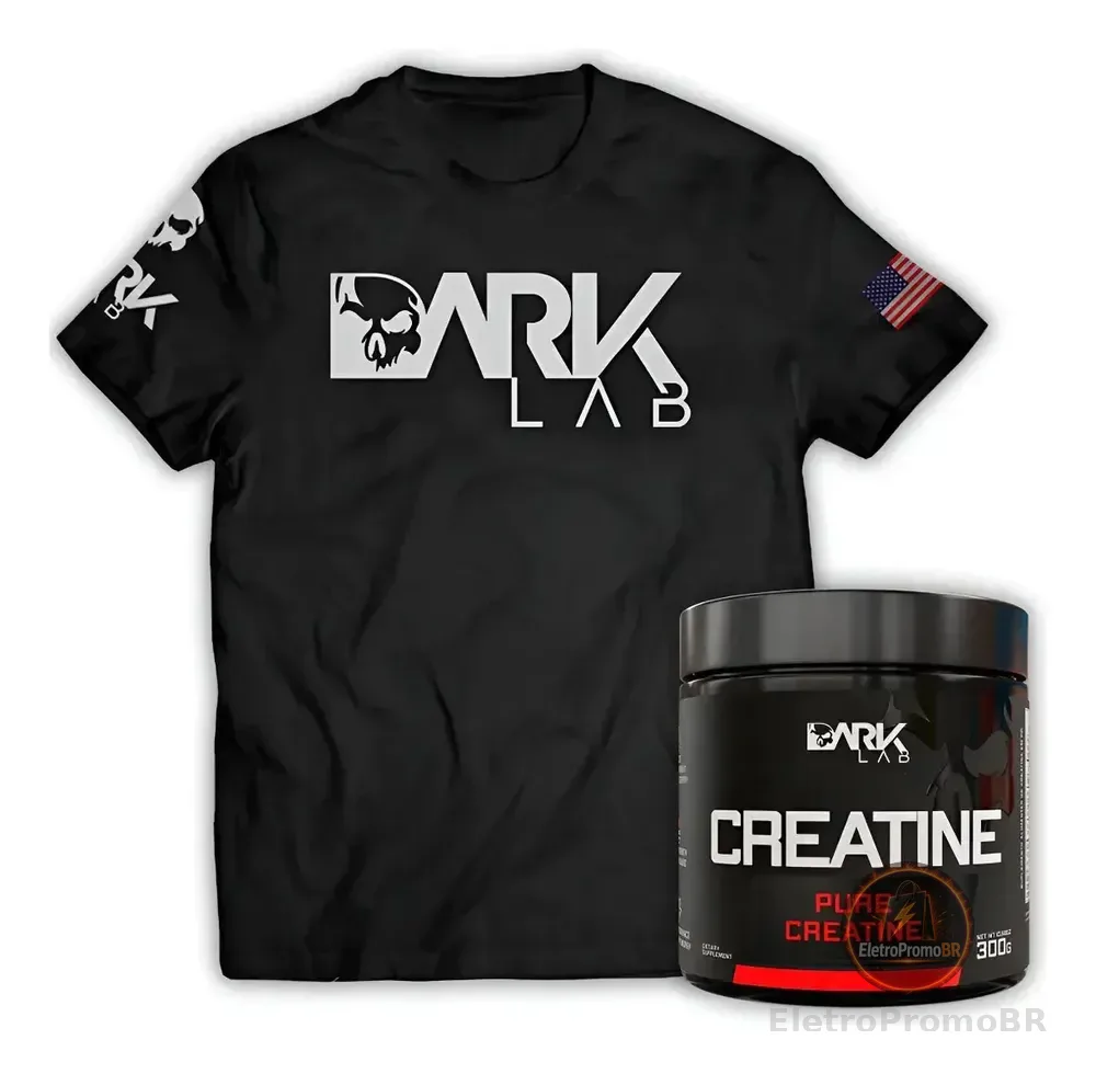 Creatina Pura 300g + Camiseta Dark Lab Sabor Gg