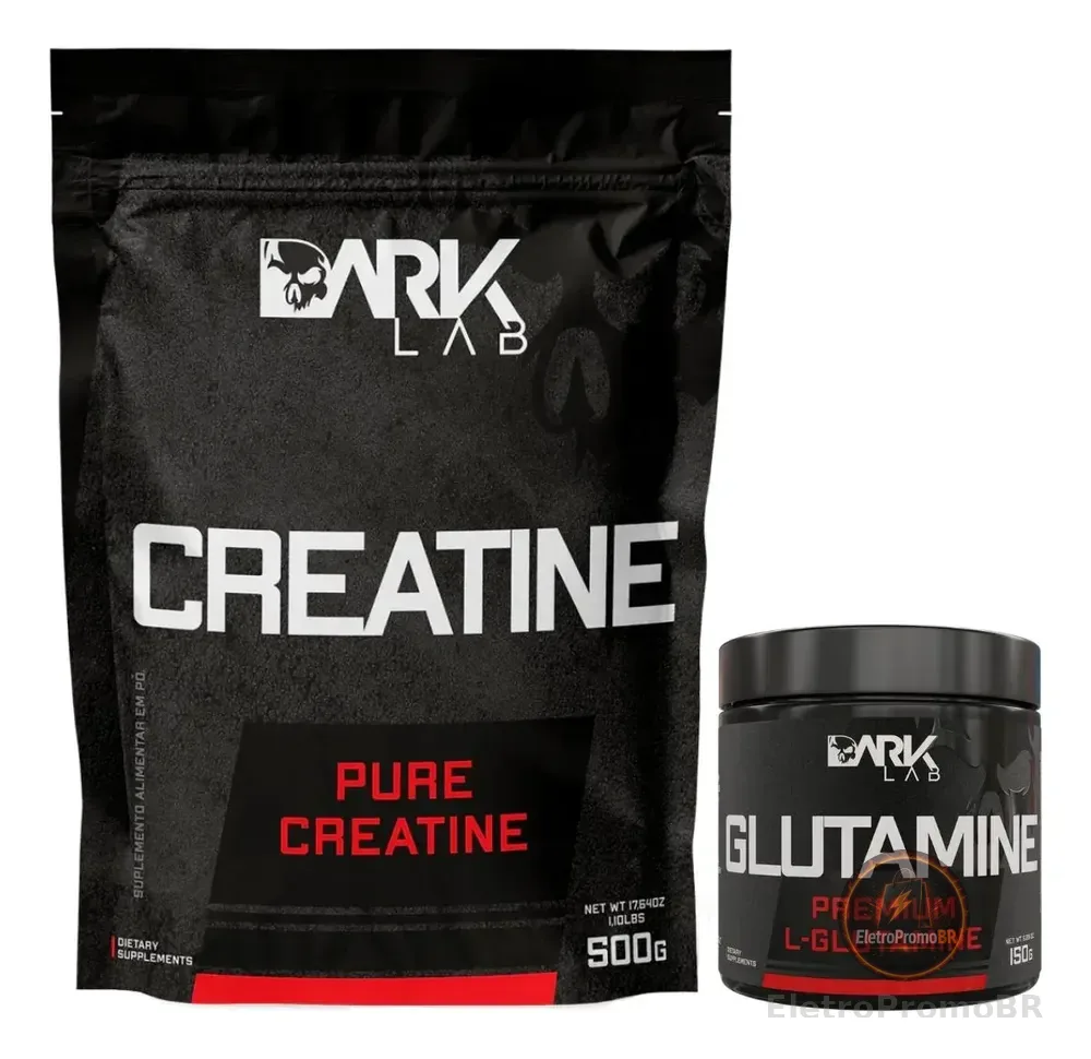 Kit Creatina Pura 500g + Glutamina 150g Dark Lab