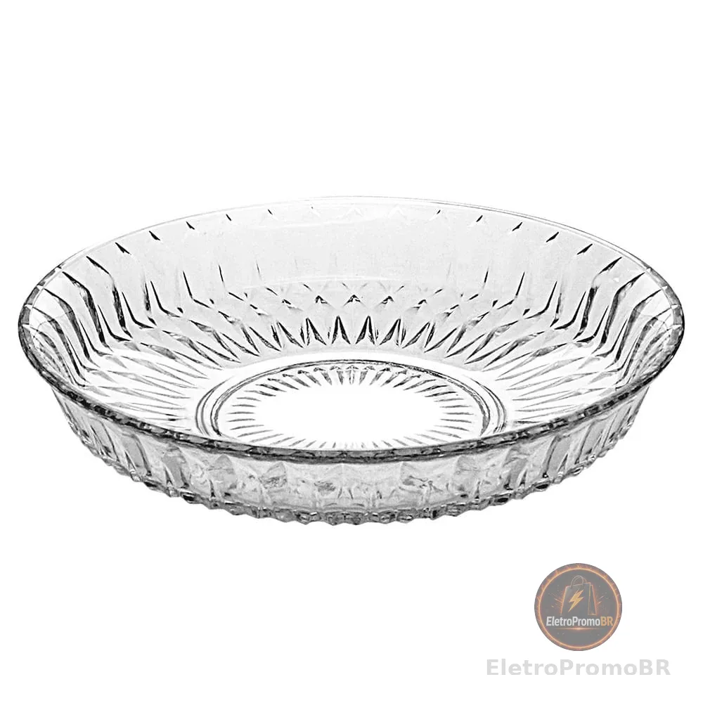 Prato para Bolo Cazza Diamond em Vidro 29cm