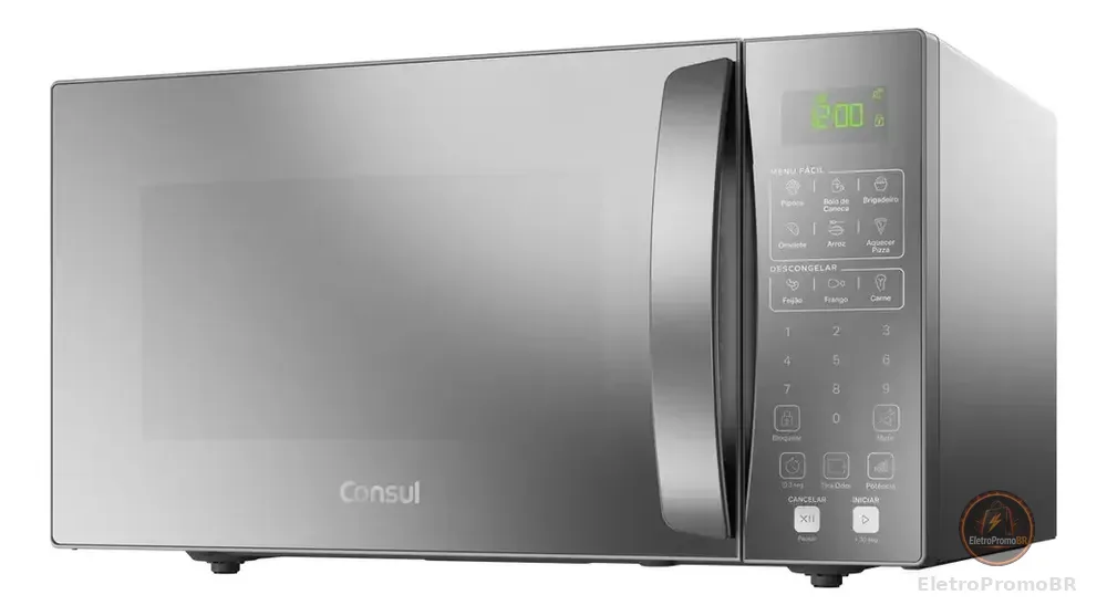 Micro-ondas Consul 32L Prata com Menu Fácil - CMS46AR