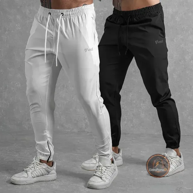 Kit 2 Calças Jogger Tactel Com Elastano Masculina Casual