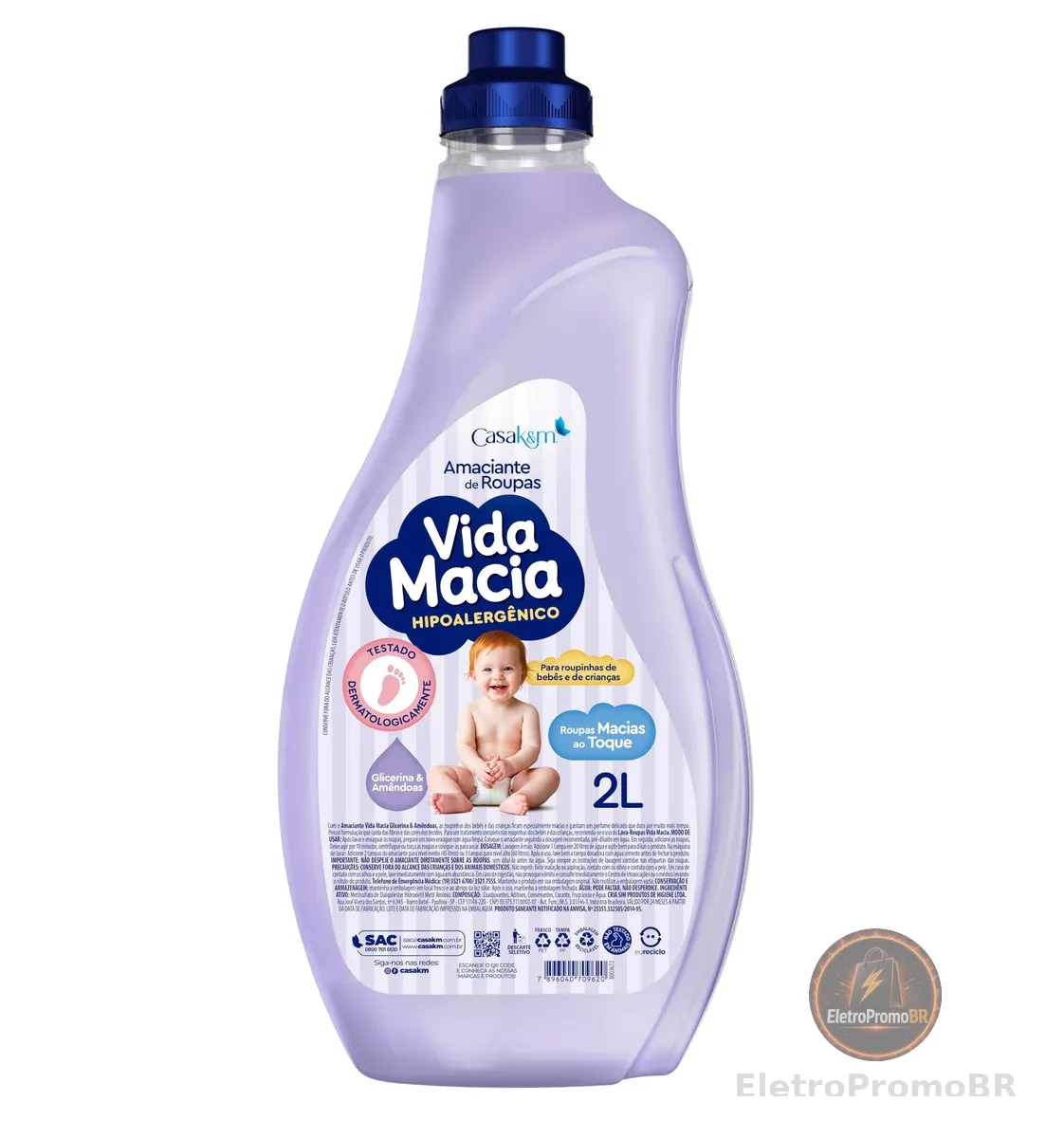 Amaciante Vida Macia Glicerina e Amêndoas, 2L