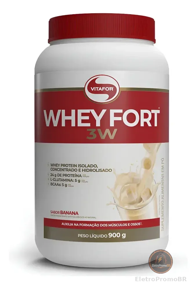 Whey Fort 3w Banana 900g Vitafor Banana