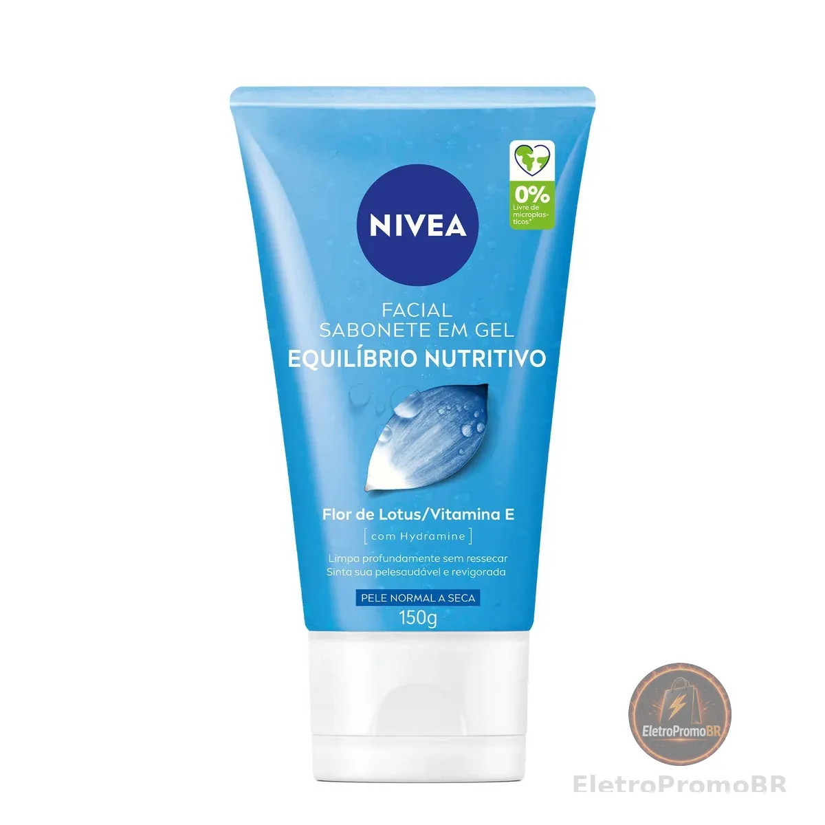 NIVEA Sabonete Facial em Gel Equilíbrio Nutritivo 150g, Limpeza Profunda, Remove Impurezas, Vitamina E, Pele Normal e Seca