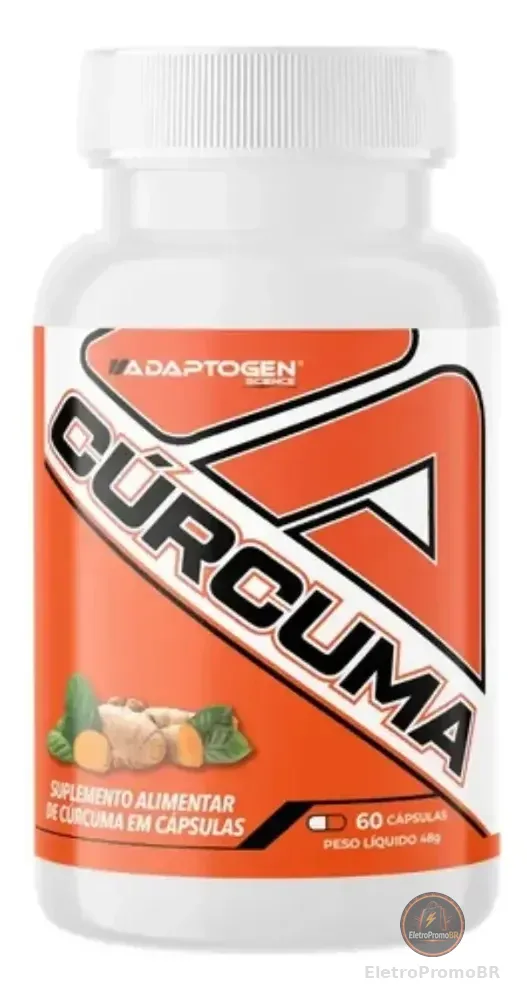 Cúrcuma Adaptogen Science pote 60 Capsulas Sem Sabor