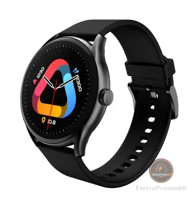 Relógio Smartwatch Qcy Gt S8 Tela Amoled Bluetooth Ipx8 Cor Preto