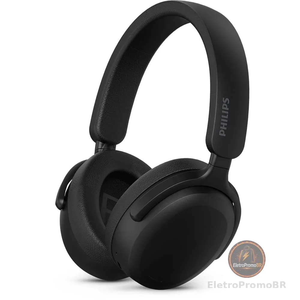 PHILIPS, Headphone Bluetooth, TAH2300BK/00, Com Microfone, Até 55 horas de bateria, Design Over-ear, Dobrável, Preto