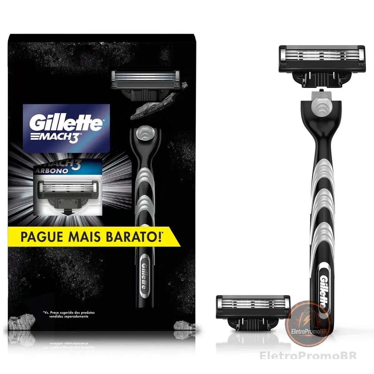 Kit Mach3 Carbono 1 Cabo + 2 Refis Preço Especial