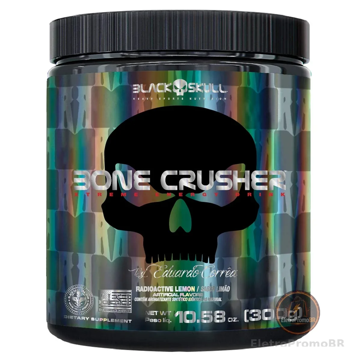Bone Crusher (300G) - Sabor Radioactive Lemon, Black Skull