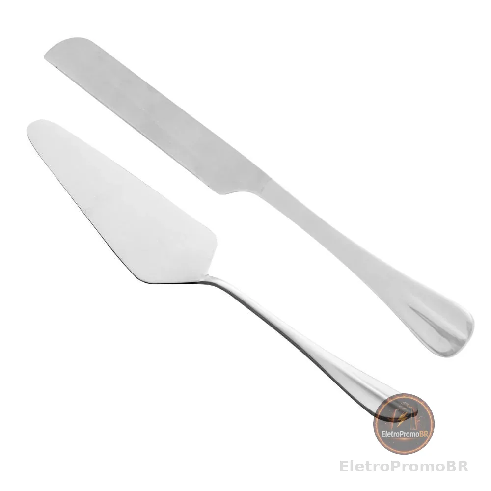 2 Peças para Bolo Lyor Positano de Aço Inox