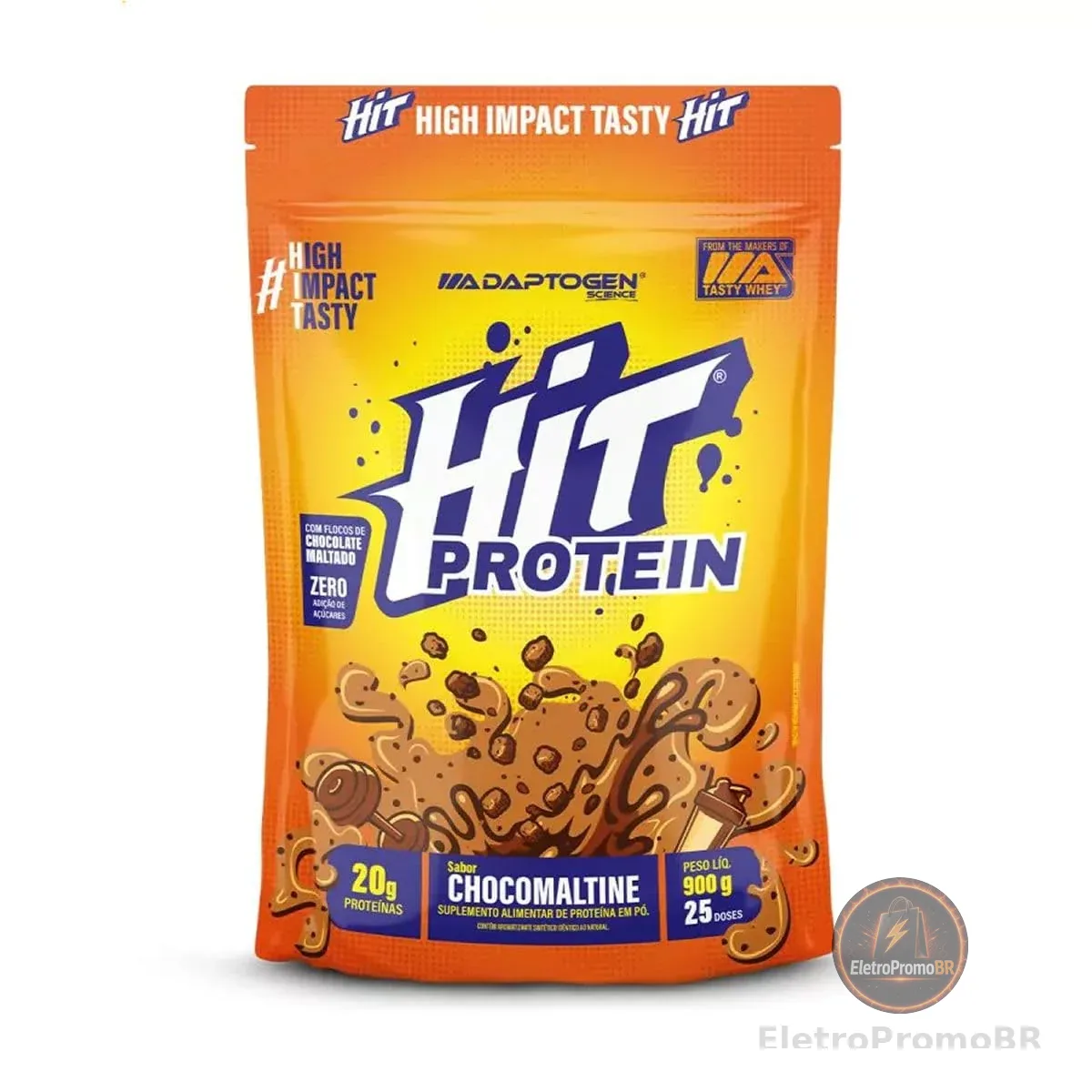 HIT Protein (900g) Sabor Chocomaltine – Adaptogen Scinece | 20G Proteina por dose