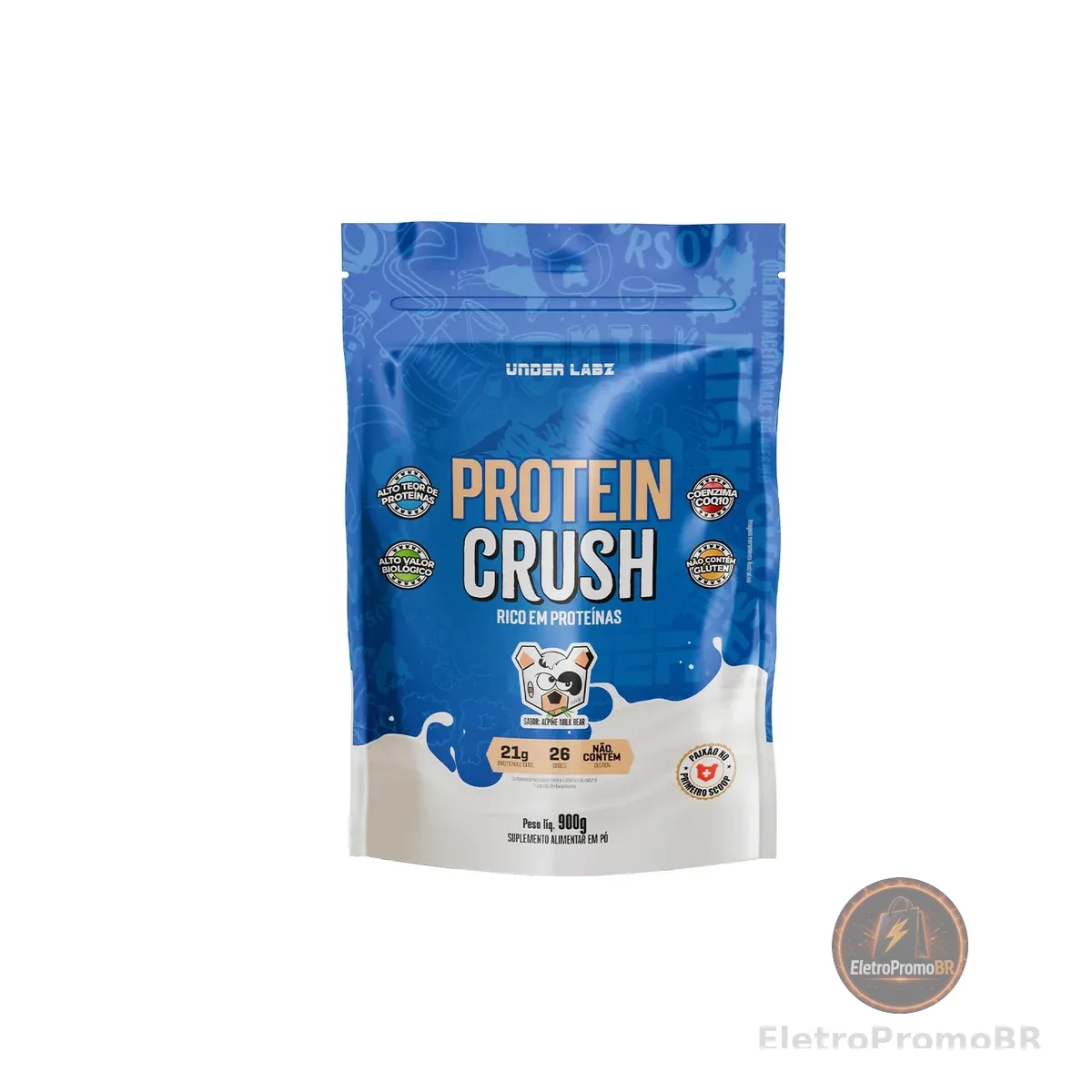 Protein Crush (900g) — Under Labz | 21g Protein per Serving, Incredible Taste (Alpine Milk Bear), Low Carb, High Absorption — Hypertrophy Support and Muscle Recovery