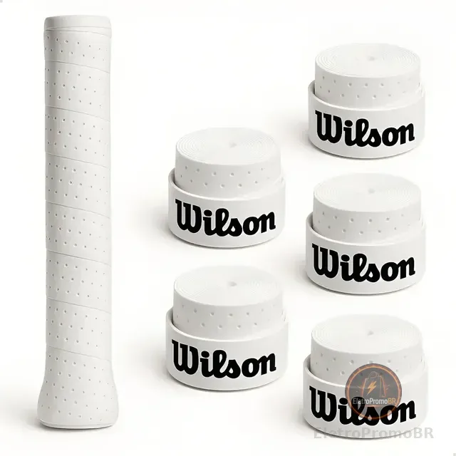 Kit 5 Un Overgrip Raquete Beach Furado Wilson - Env Imediato