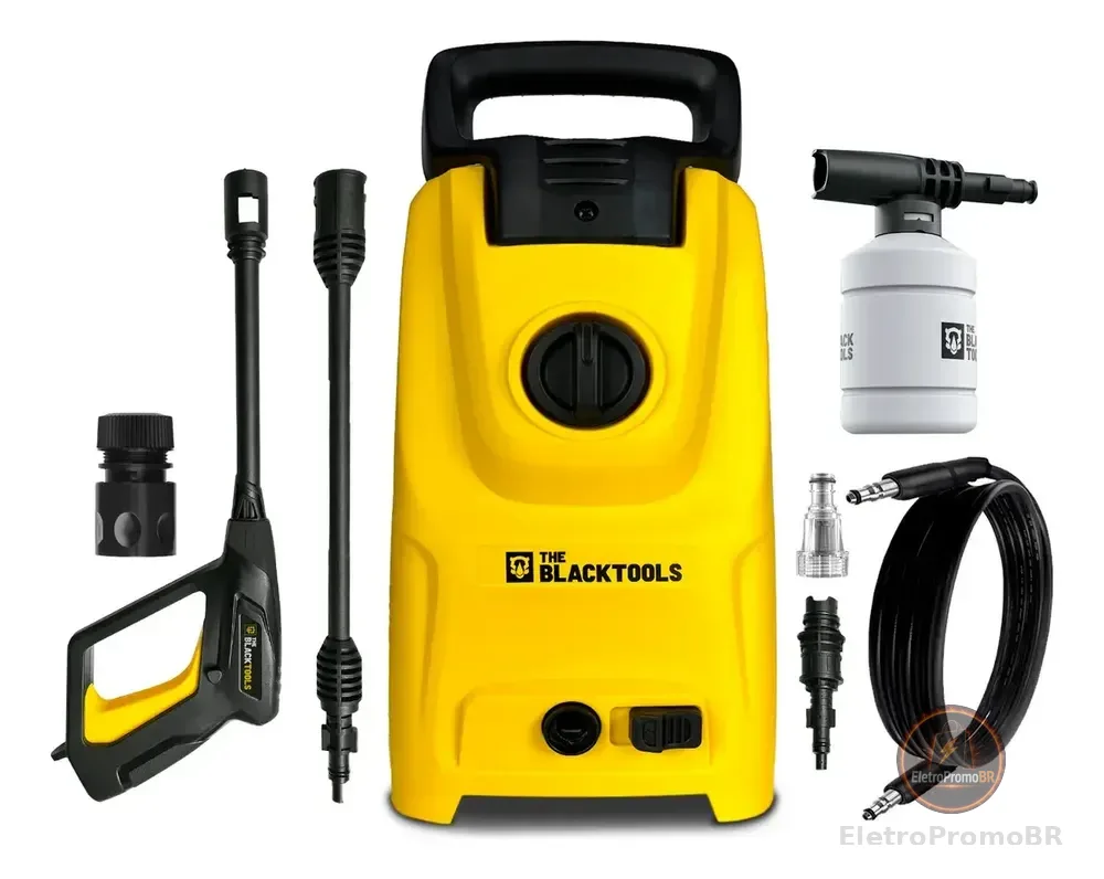 Lavadora De Alta Pressão The Black Tools Tblv150 Compacta 1500psi 1400w Cor Amarelo