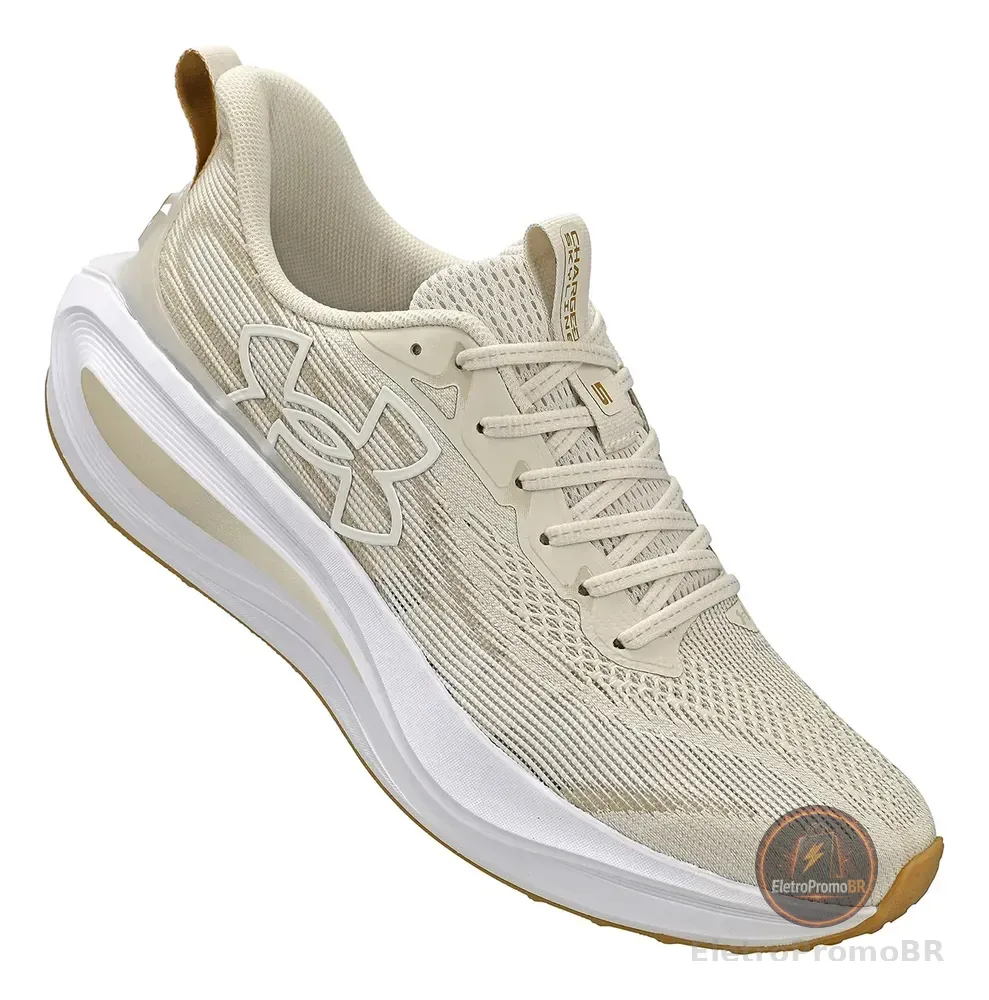 Tênis Under Armour Charged Skyline 5 Academia Bege/branco Liso 42