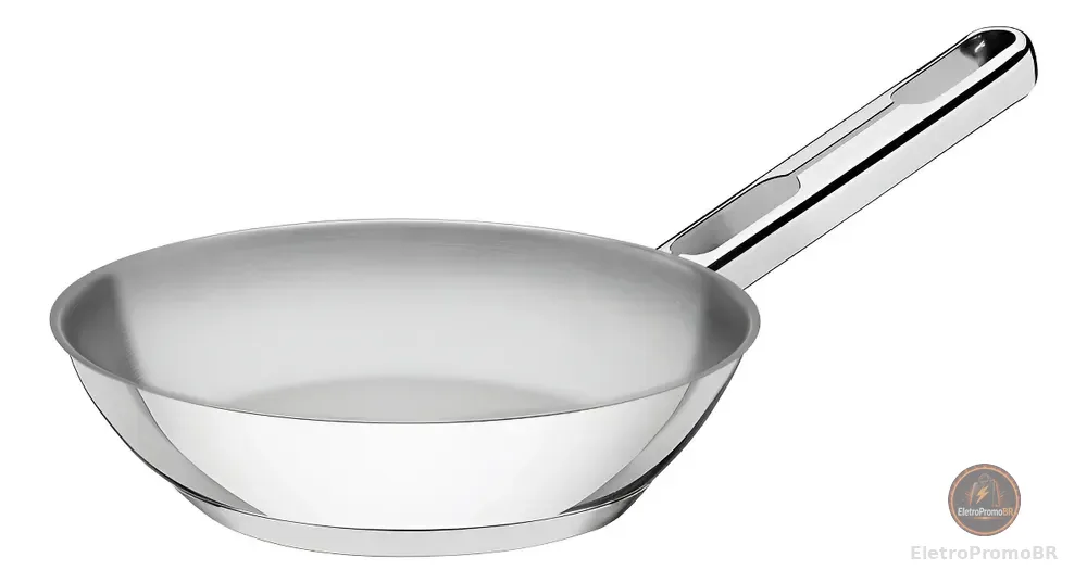 Frigideira Allegra Aço Inox Com Fundo Tripo 28cm Tramontina Allegra 62666280 Prata