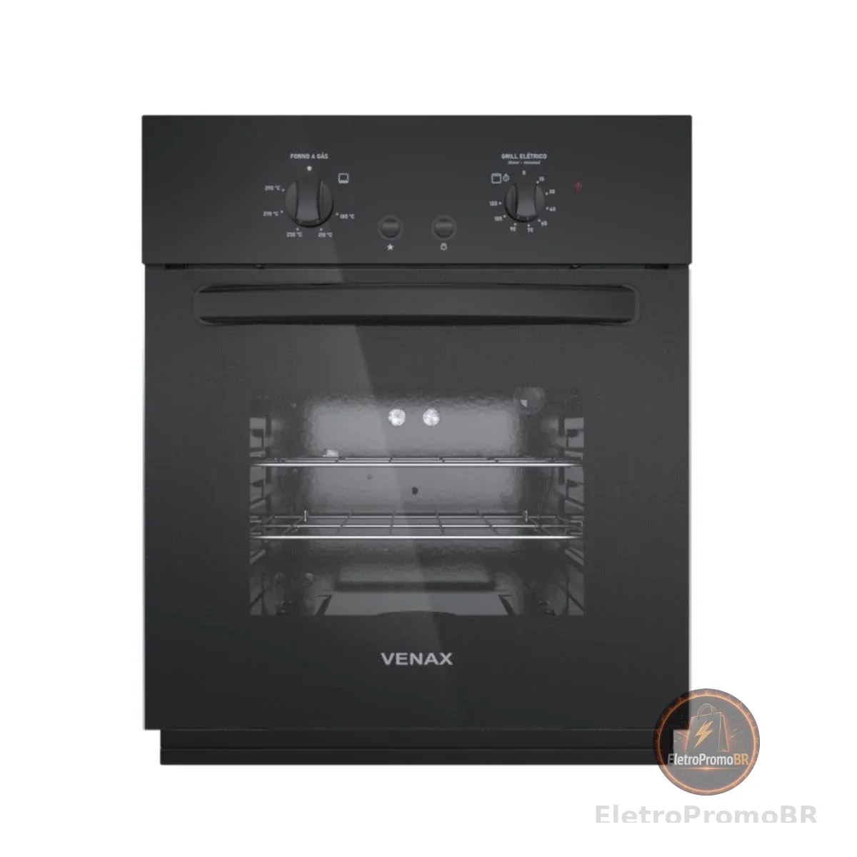 Forno de Embutir a Gas 50L Totale Nero Giii Gas Glp 127 V