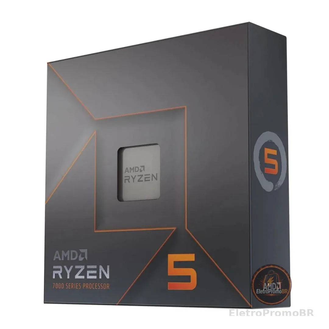 Processador AMD Ryzen 5 7600X Box (AM5/6 Cores/12 Threads/5.3GHz/38MB Cache/Radeon Graphics) Com Vídeo/Sem Cooler