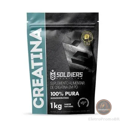 Creatina Monohidratada 1Kg - 100% Pura Importada - Soldiers Nutrition
