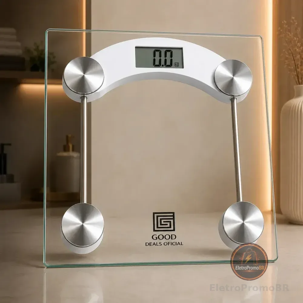 Balança Digital De Vidro Good Deals Até 180kg Portatil Corporal