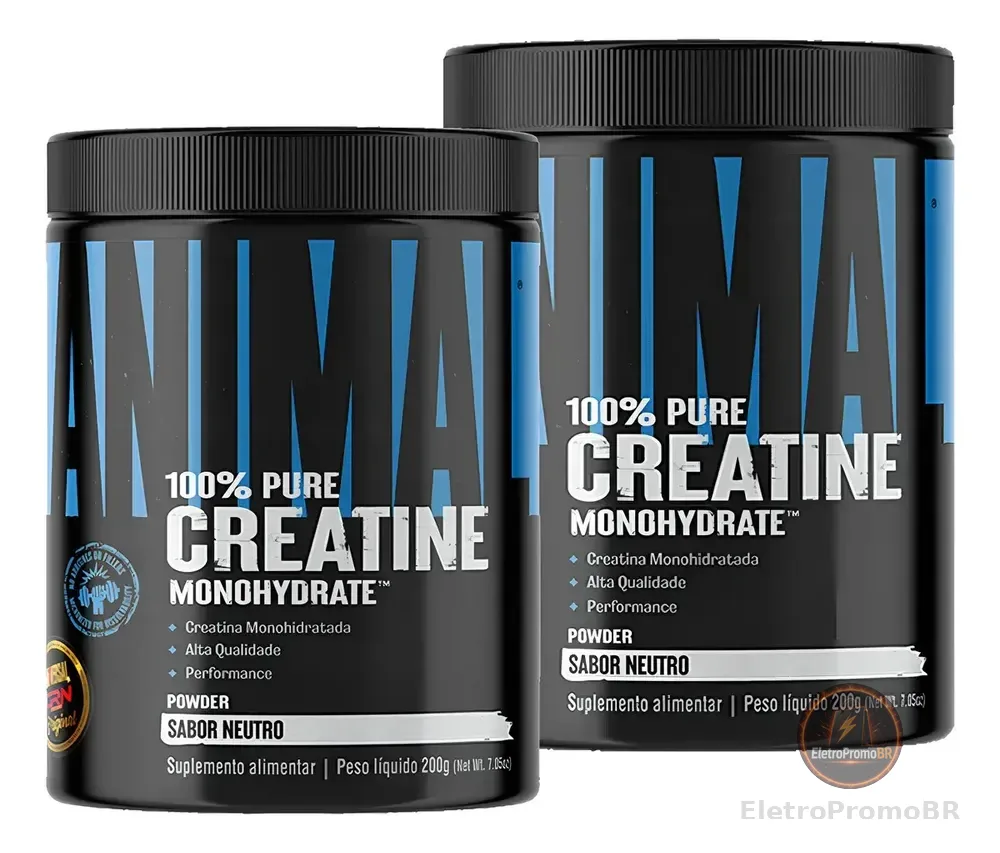 Suplemento Em Pó Universal Nutrition Creatina Em Pote De 200gr 2 Un Pacote Animal Creatine
