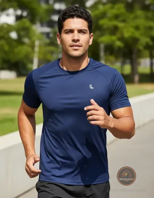Camiseta Masculina Academia Dry Esportiva Corrida Fit Lupo