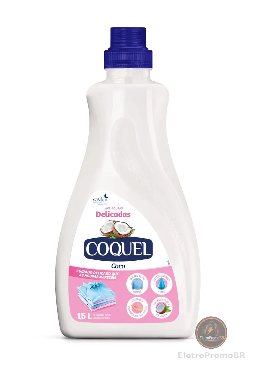 Casa Km Lava Roupas Coquel Líquido Coco 1.5 L (Pacote De 1)