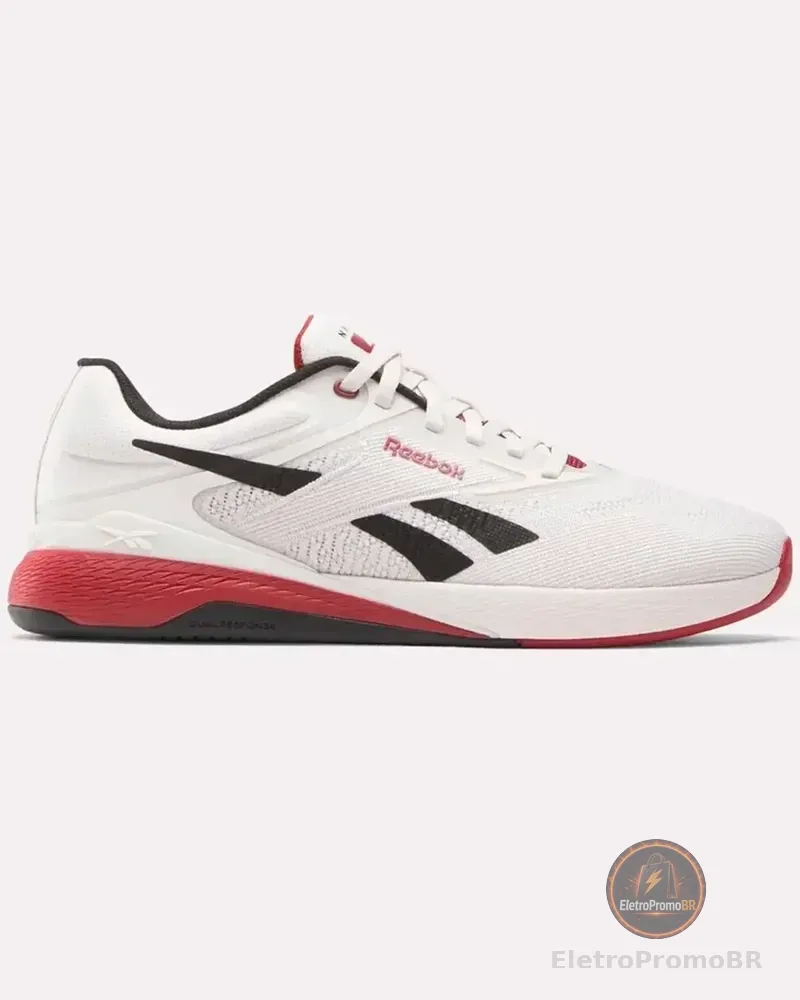 Tênis Reebok Nano X5 Masculino Treino Crossfit Original Branco/preto/vermelho Liso 41