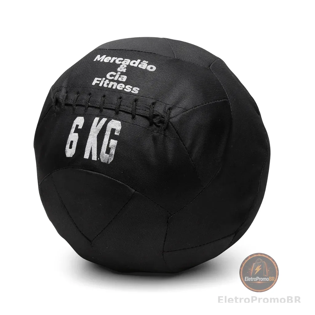 Wall Ball 6kg Mercadão & Cia – Medicine Ball para Crossfit e Funcional