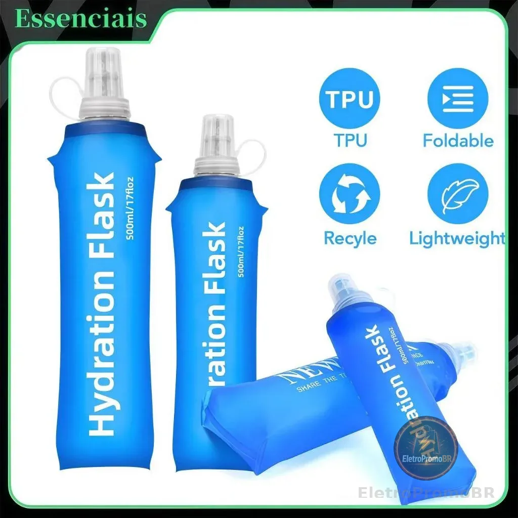 500ml Soft Silicone Dobrável Garrafa de Água Esporte Correndo Ao Ar Livre Viajando Correndo Chaleira Hidratação Pack Bag