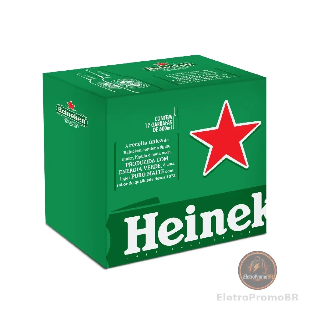 Cerveja Heineken Garrafa 600ml - 12 unid.