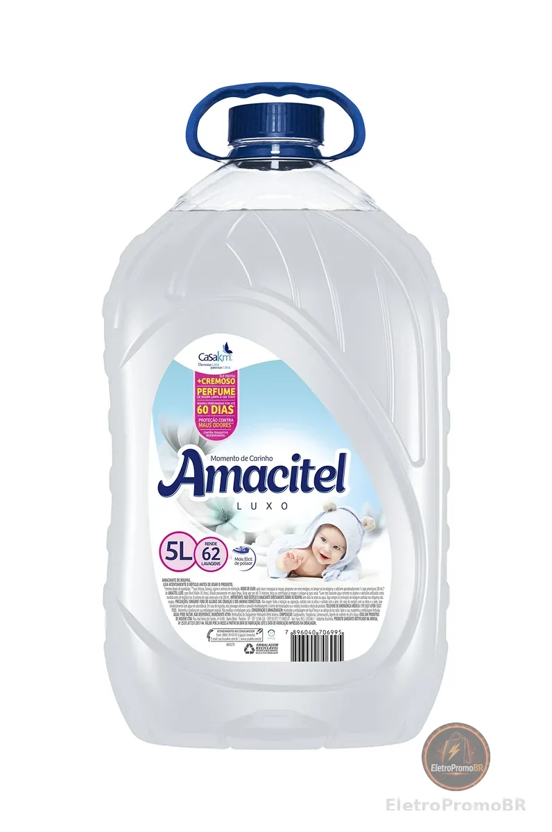 Casa Km Amaciante Amacitel Luxo Momento De Carinho 5 L (Pacote De 1)