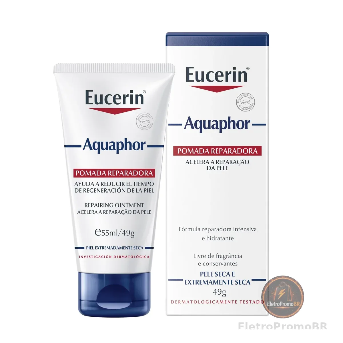 EUCERIN Pomada Reparadora Aquaphor 50ml, Hidratação Intensiva, Hidratante Corporal