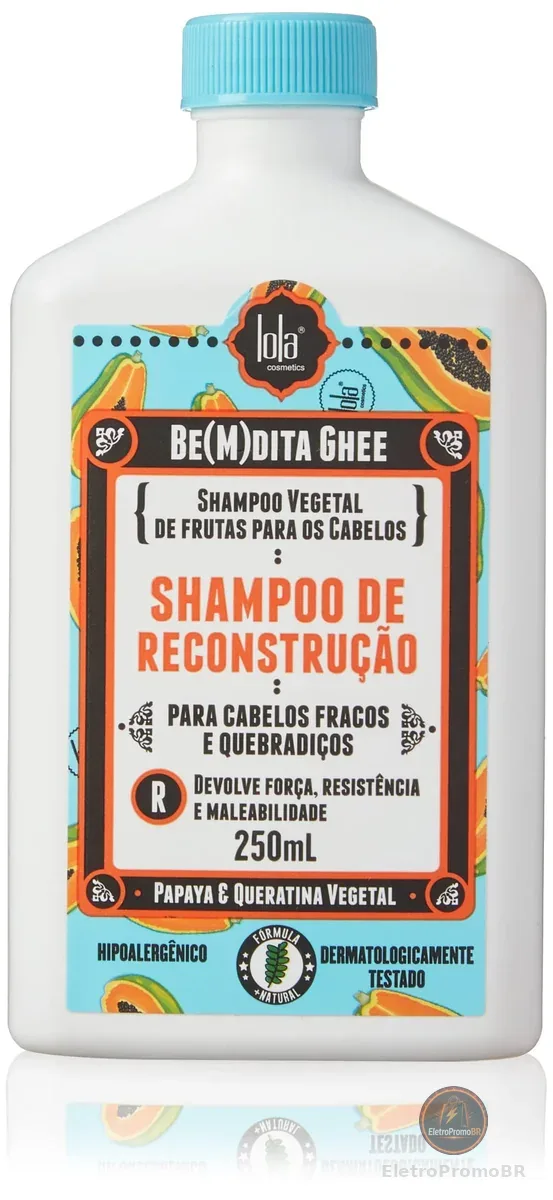 Shampoo Ghee De Reconstrução Mamão 250 ml, Lola Cosmetics