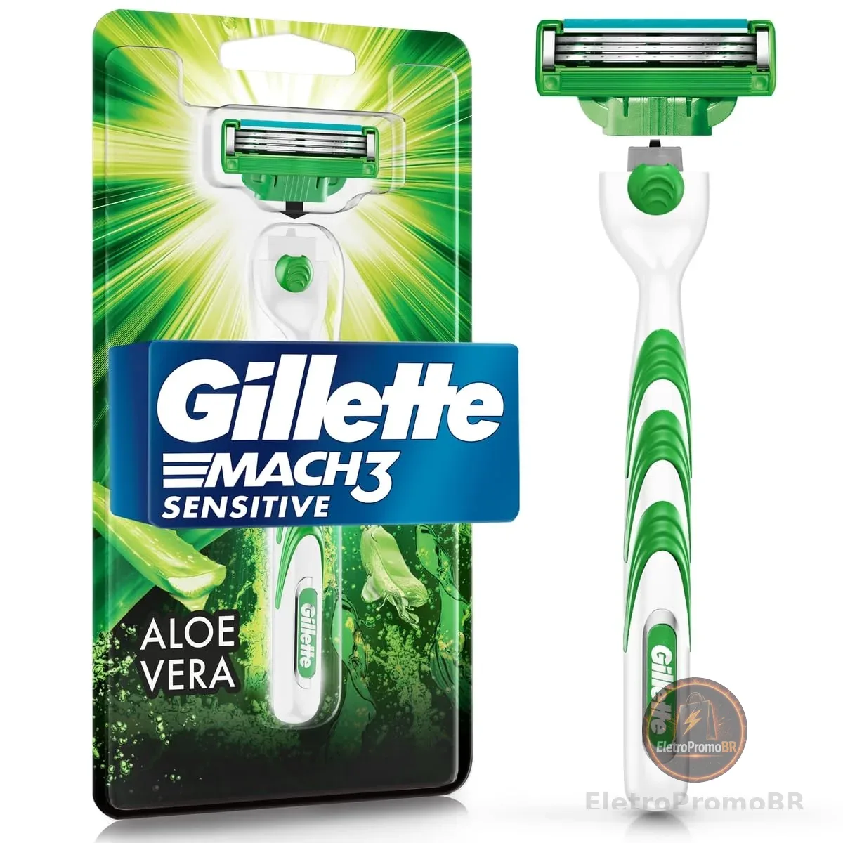 Gillette Aparelho De Barbear Mach3 Sensitive + 1 Carga