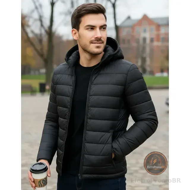Jaqueta Puffer Bobojaco Com Capuz Removível - D3